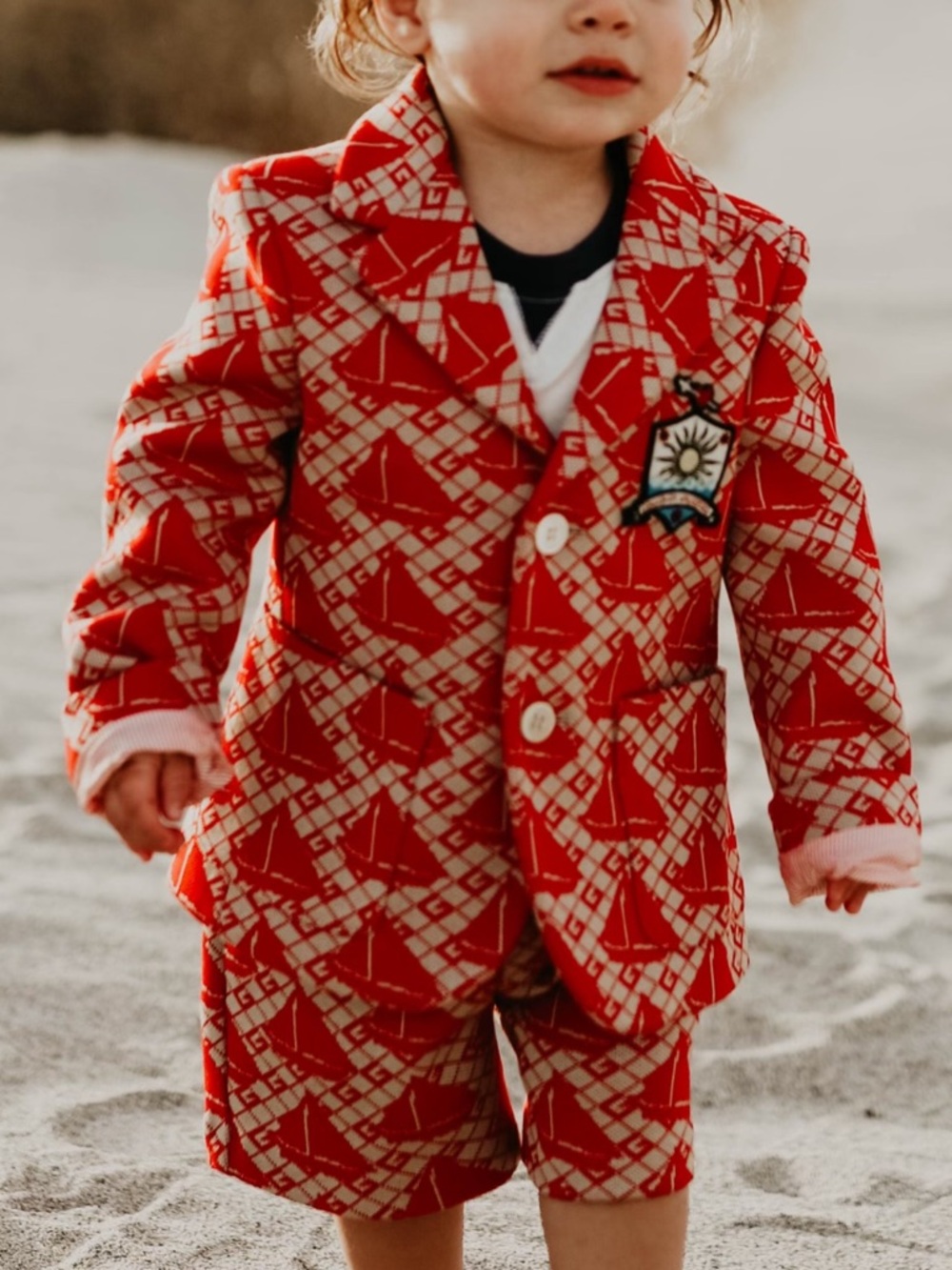 Gucci Kids Blazer / Short Sailboat Print